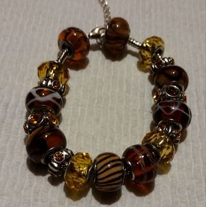 Pandora style spinner charm bracelet